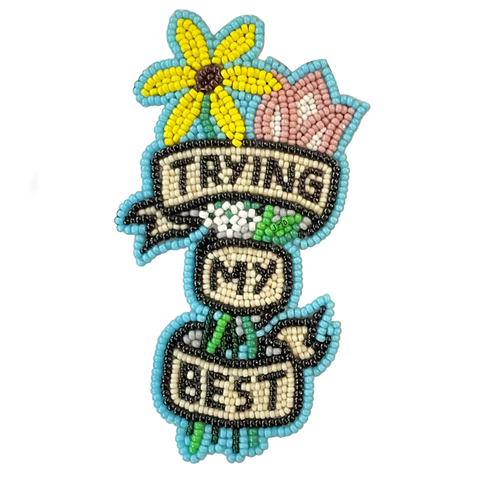 'trying my best' sticker