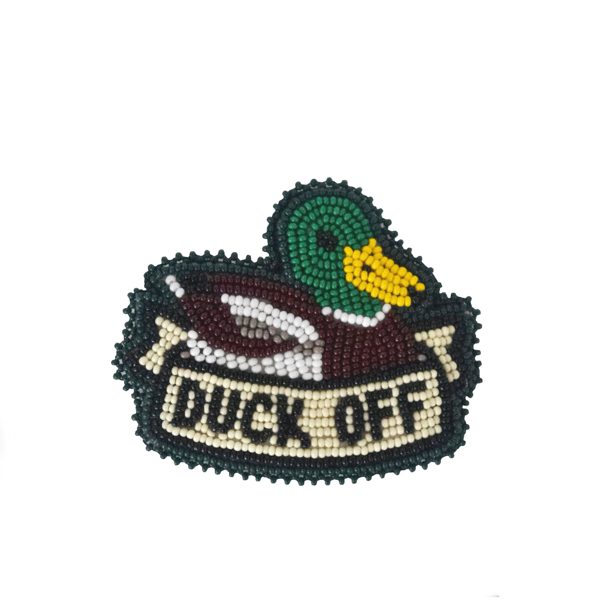'duck off' sticker