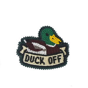 'duck off' sticker